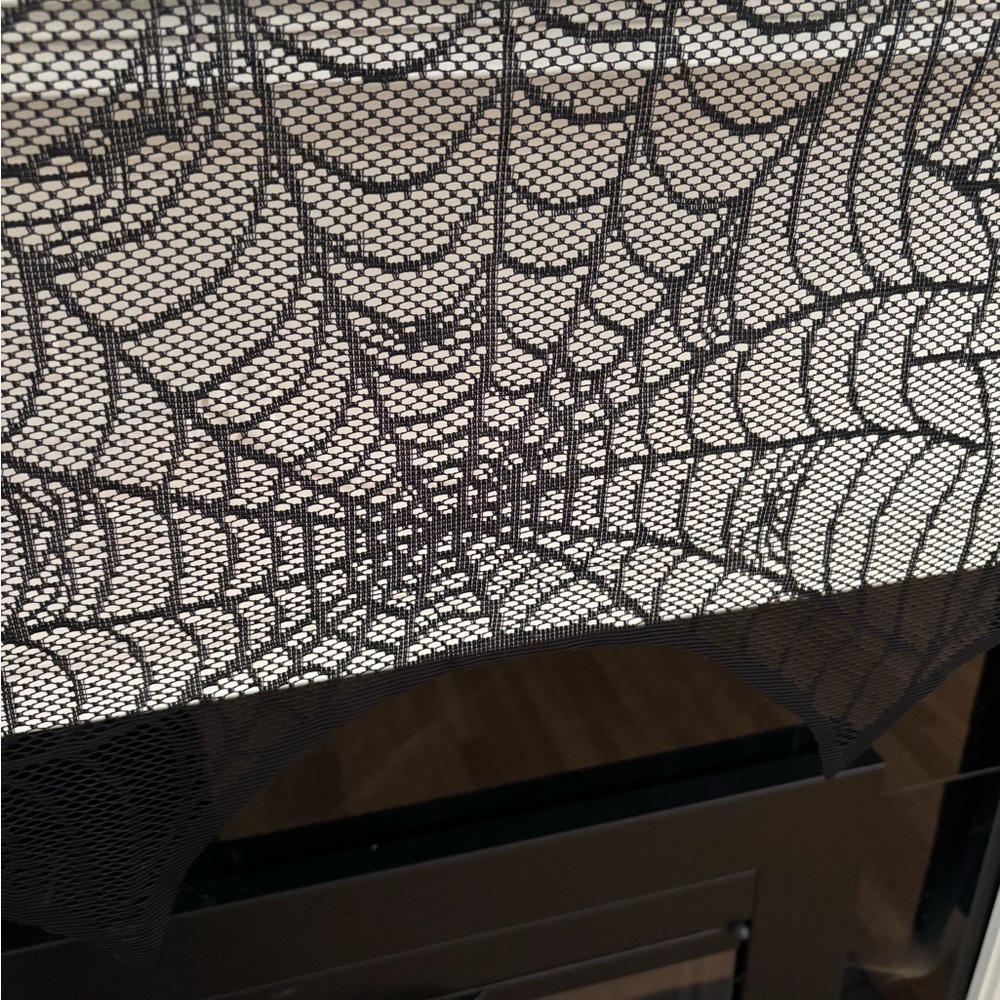 Black Spider Web Lace Fabric mantel NEW